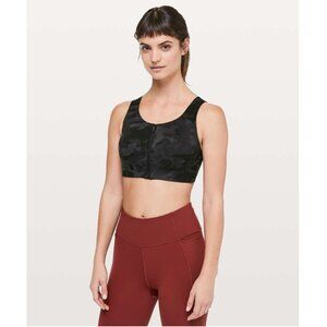 Lululemon Enlite Bra Zip Front Ignite Camo Women's Size 34C